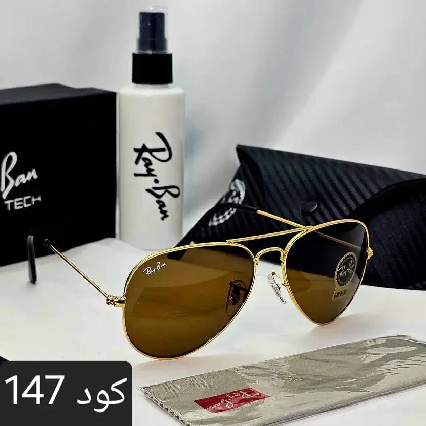 افيتور كلاسيك زجاج uv400 - ZILLنظارة شمس بعدسات زجاج او بلورايز من اختيارك بتوفرلك حماية من اشعة الشمس وكمان شياكة ملهاش حدود بتيجي بالعلبة وجراب وكتالوج ومنديل وعبوة لتنظيف العدسات